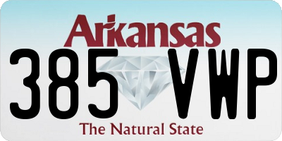AR license plate 385VWP