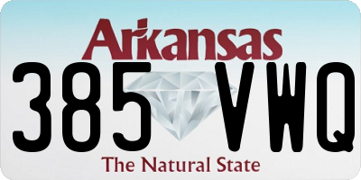 AR license plate 385VWQ