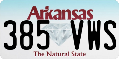 AR license plate 385VWS