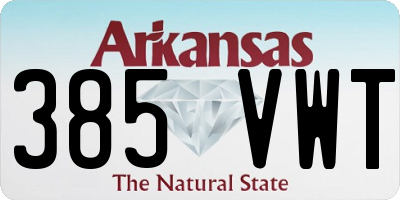 AR license plate 385VWT