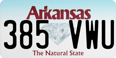 AR license plate 385VWU