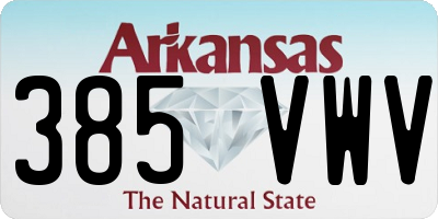 AR license plate 385VWV