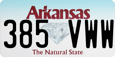 AR license plate 385VWW