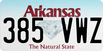 AR license plate 385VWZ
