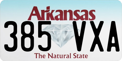 AR license plate 385VXA