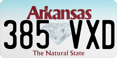 AR license plate 385VXD