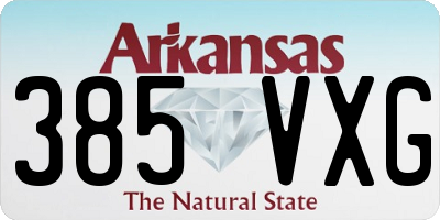AR license plate 385VXG
