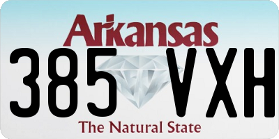 AR license plate 385VXH