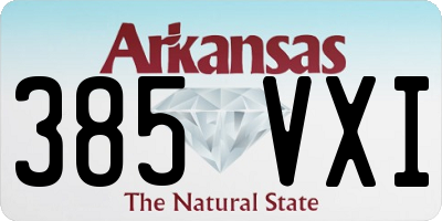 AR license plate 385VXI