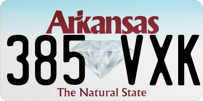 AR license plate 385VXK
