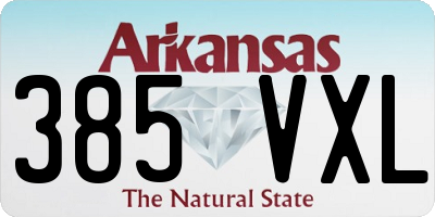 AR license plate 385VXL