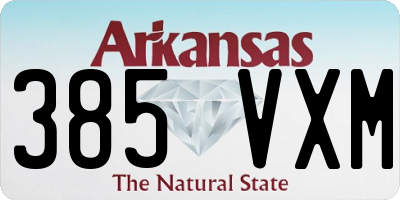 AR license plate 385VXM