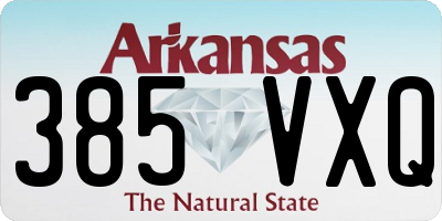 AR license plate 385VXQ