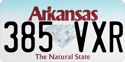 AR license plate 385VXR