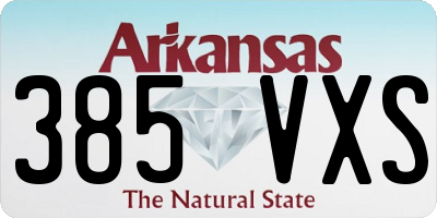 AR license plate 385VXS