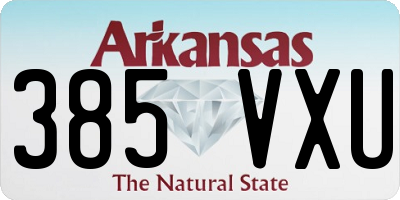 AR license plate 385VXU