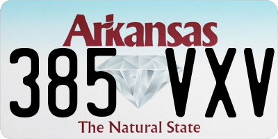 AR license plate 385VXV