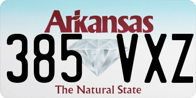 AR license plate 385VXZ