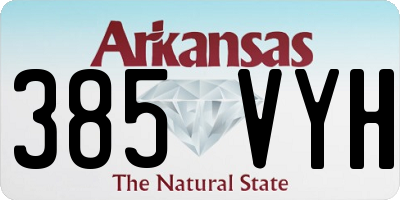 AR license plate 385VYH