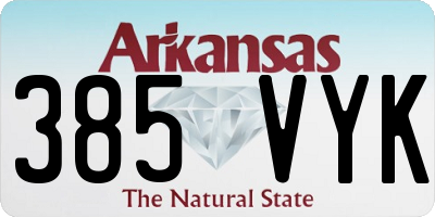 AR license plate 385VYK