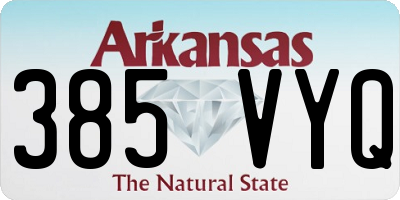 AR license plate 385VYQ