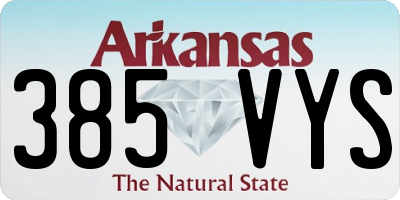 AR license plate 385VYS