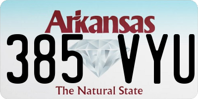 AR license plate 385VYU