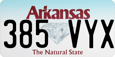 AR license plate 385VYX
