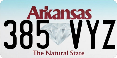 AR license plate 385VYZ