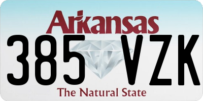 AR license plate 385VZK