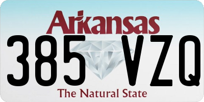 AR license plate 385VZQ