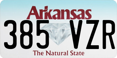 AR license plate 385VZR