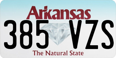 AR license plate 385VZS