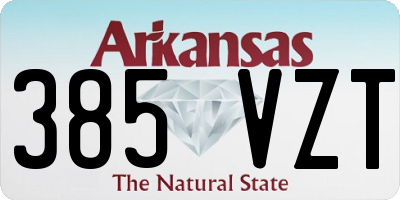 AR license plate 385VZT