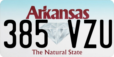 AR license plate 385VZU