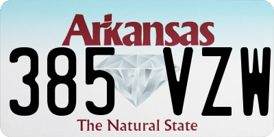 AR license plate 385VZW