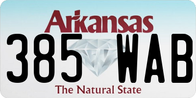 AR license plate 385WAB