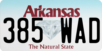 AR license plate 385WAD