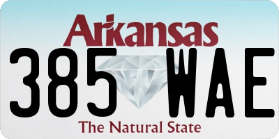 AR license plate 385WAE