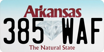 AR license plate 385WAF