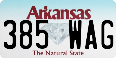 AR license plate 385WAG