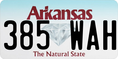 AR license plate 385WAH