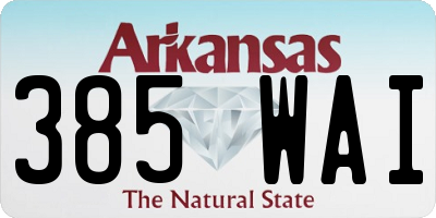 AR license plate 385WAI