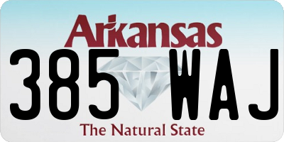 AR license plate 385WAJ