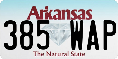 AR license plate 385WAP