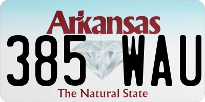 AR license plate 385WAU