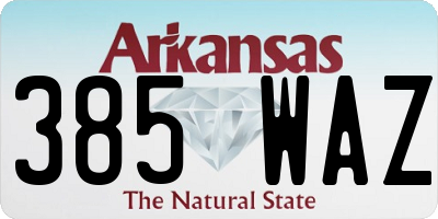 AR license plate 385WAZ