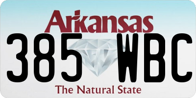AR license plate 385WBC