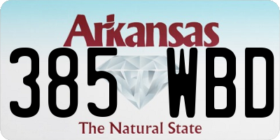 AR license plate 385WBD