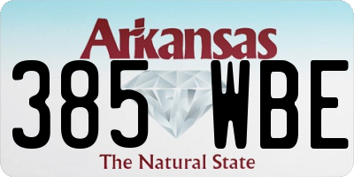 AR license plate 385WBE